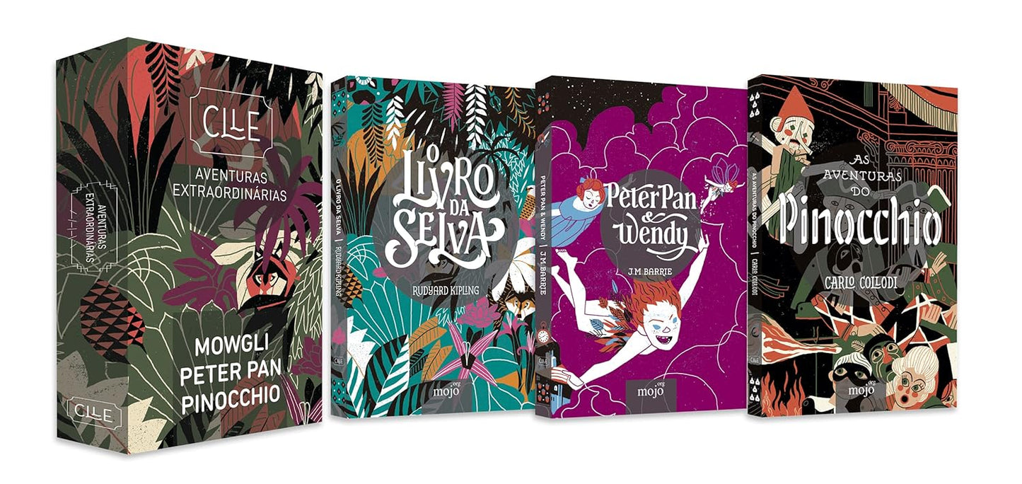 Essencial Aventuras Extraordinárias - Box 3 Livros - Rudyard Karbie e Carlo Collodi
