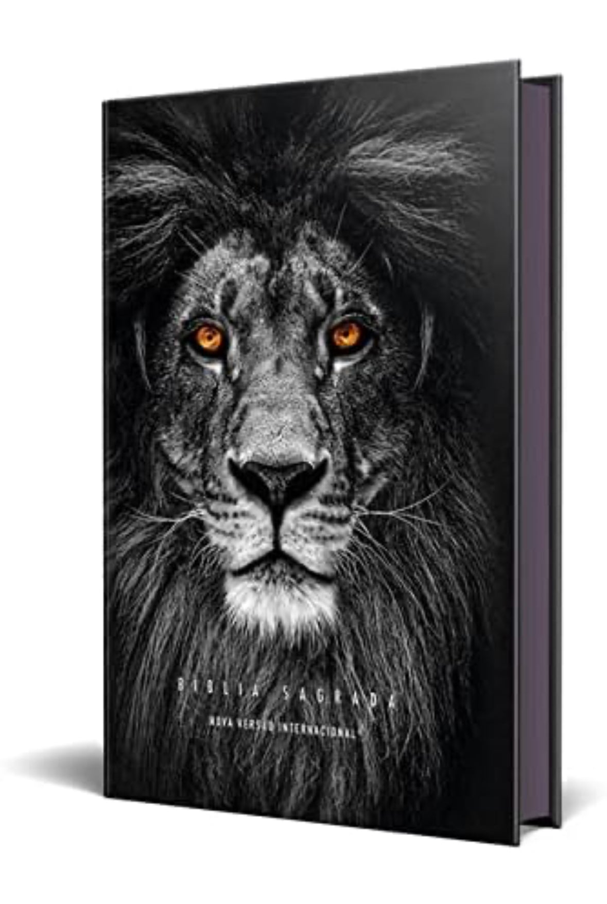 Bíblia Sagrada Nvi Média Capa Dura Leão Preto e Branco