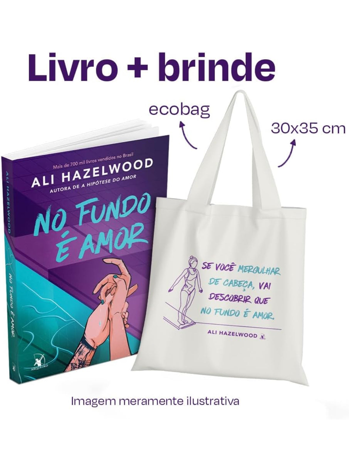 No fundo é amor + ecobag - Ali Hazelwood