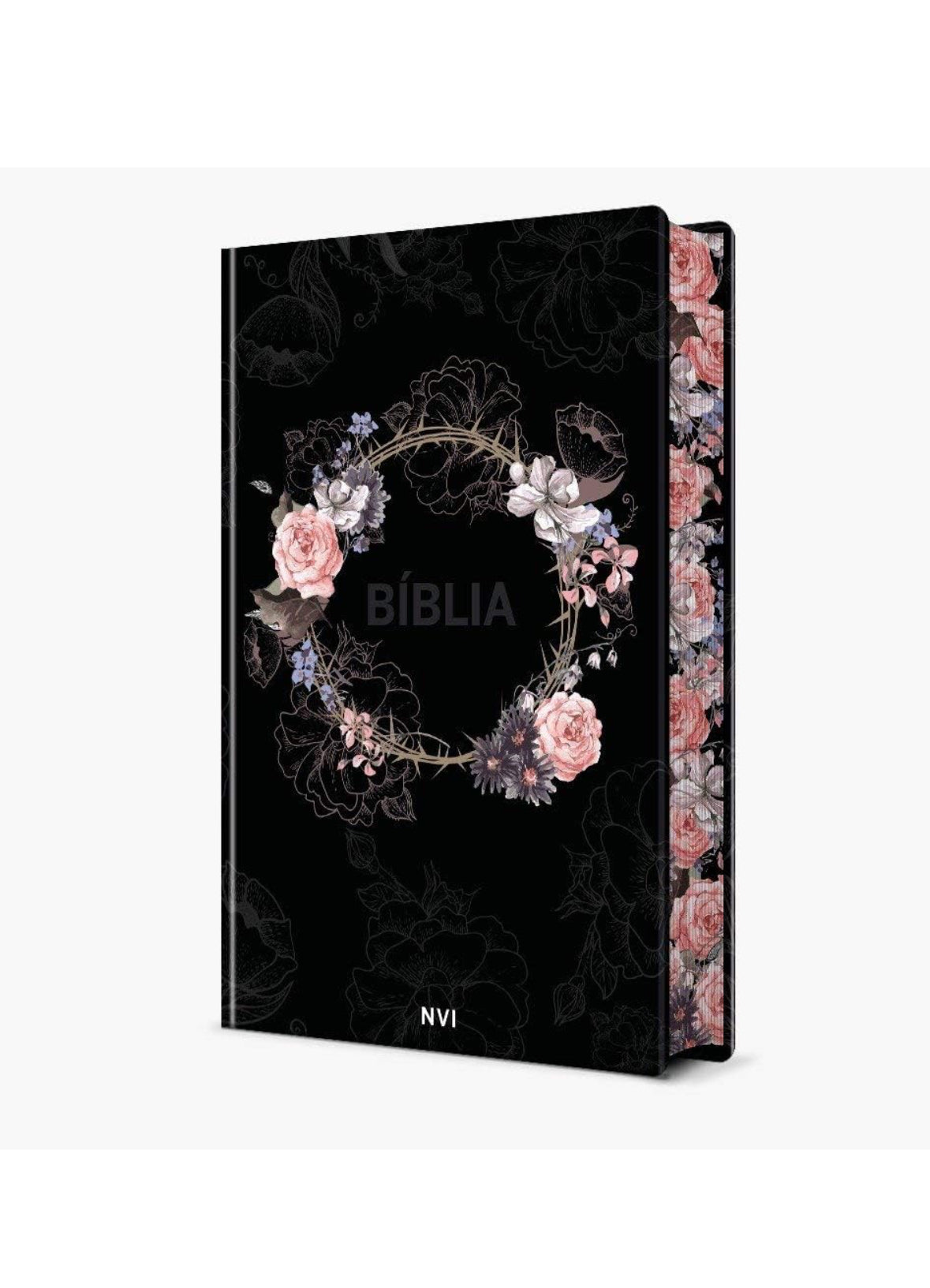 Bíblia Sagrada Flores Preta - NVI Capa dura