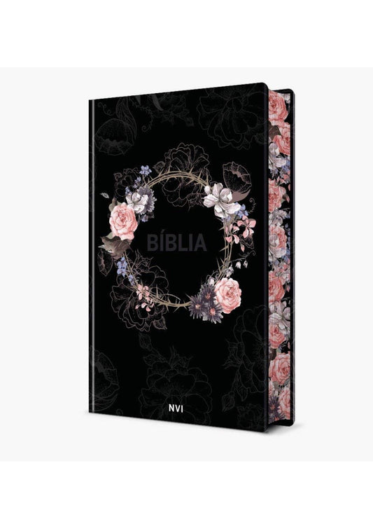 Bíblia Sagrada Flores Preta - NVI Capa dura