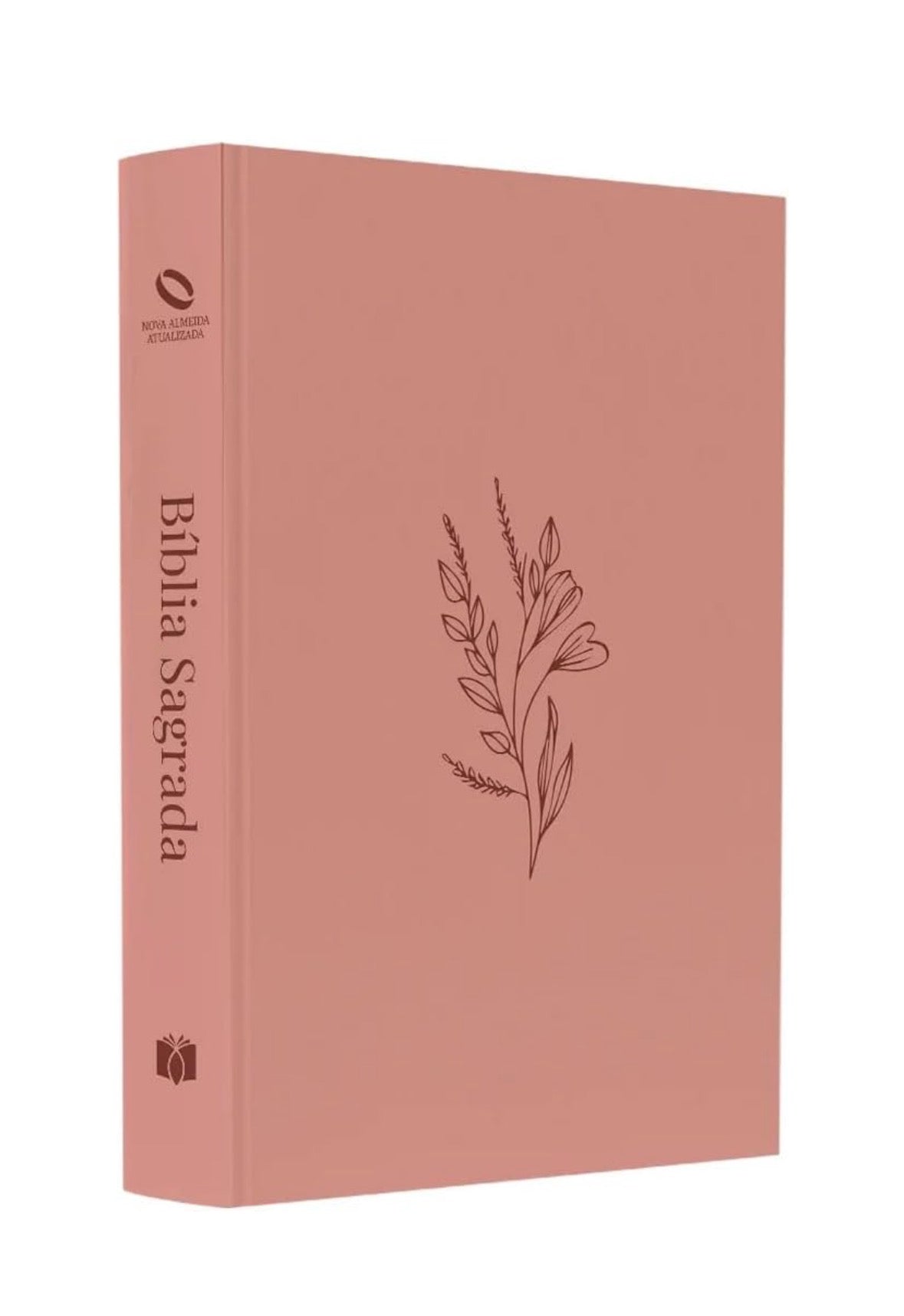 Bíblia Sagrada Flor Minimalista Marrom - NAA - Letra Normal
