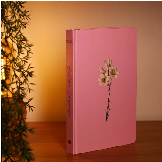 Bíblia Sagrada Lírios - NVI - Letra Maior - Capa Dura Rosa