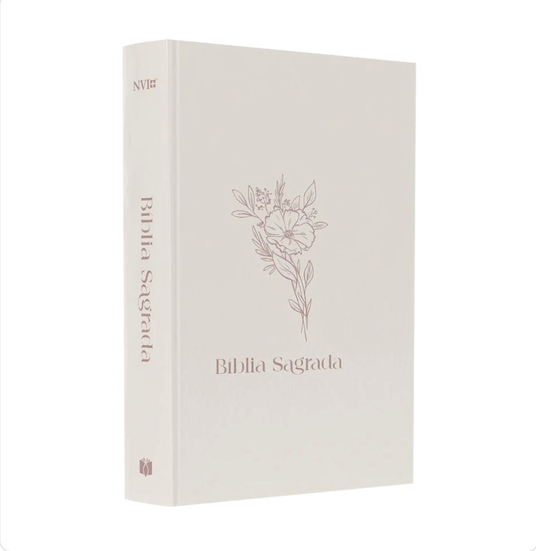 Bíblia Sagrada Flor - NVI - Letra Normal -| Capa Dura